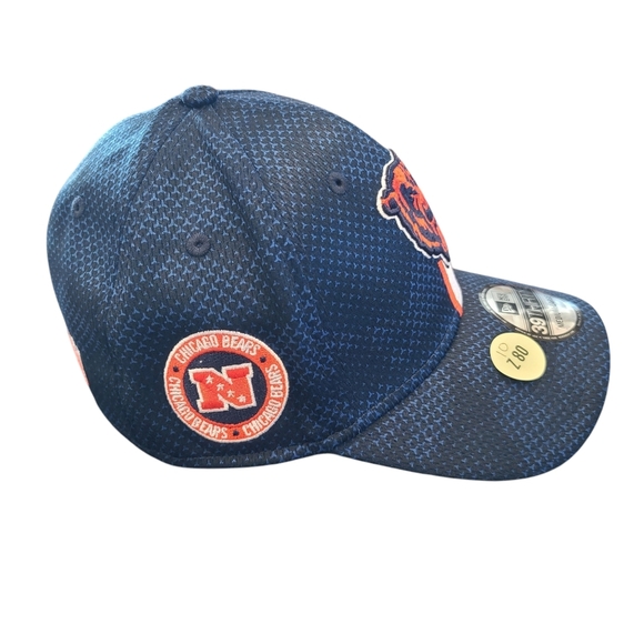 Men's Chicago Bears New Era Navy 2024 Sideline Logo 39THIRTY Flex Hat Size M/L - Picture 6 of 9